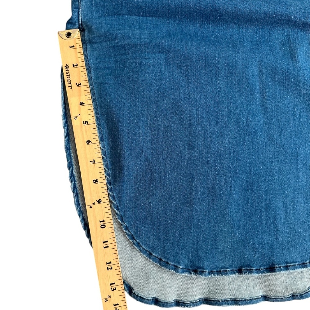 Frank & Eileen Donegal Denim Skirt Size 6 Pull on Slits Western Cowgirl USA Made - Picture 12 of 16